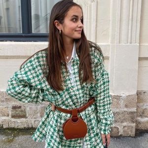 Zara Textured Plaid Jacket